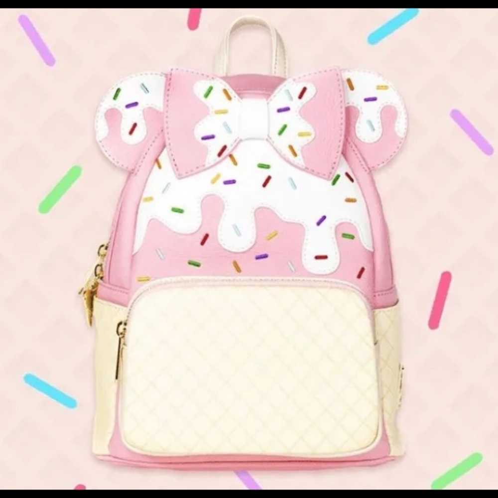 Loungefly Minnie Mouse Strawberry Sundae Backpack